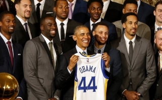 B.Obama pasveikino NBA čempionus: jie gali pagerinti "Bulls" rekordą (kalbos video)